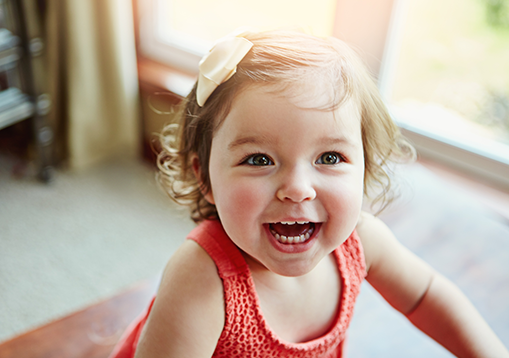 A happy little girl